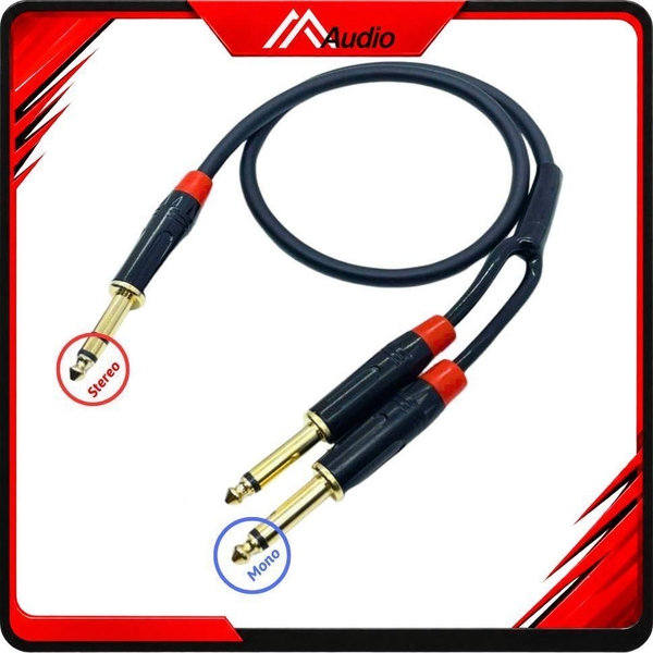 Dây 6 Ly Stereo Ra 2 Đầu 6 Ly Mono Thẳng