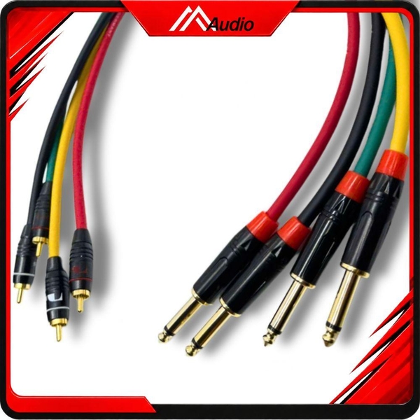 Dây RCA (AV) Ra Jack 6 ly Mono Đực Thẳng