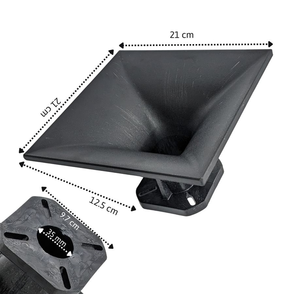 Họng Treble Phi Thuyền Vuông 21x21 cm