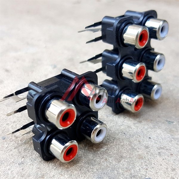 Jack AV Đồng Trạm 4 Lỗ 6 Lỗ - Chất Lượng Cao, Giá 01 Cái