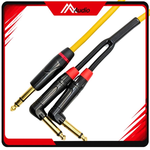 Dây 6.35 mm Stereo ra 2 đầu 6.35 mm Cong