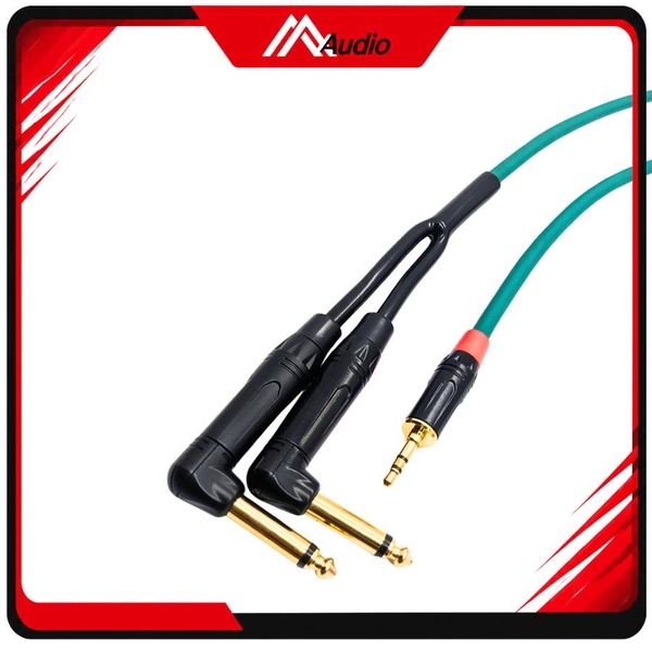 Dây 3.5 mm ra 2 đầu 6 Ly Cong