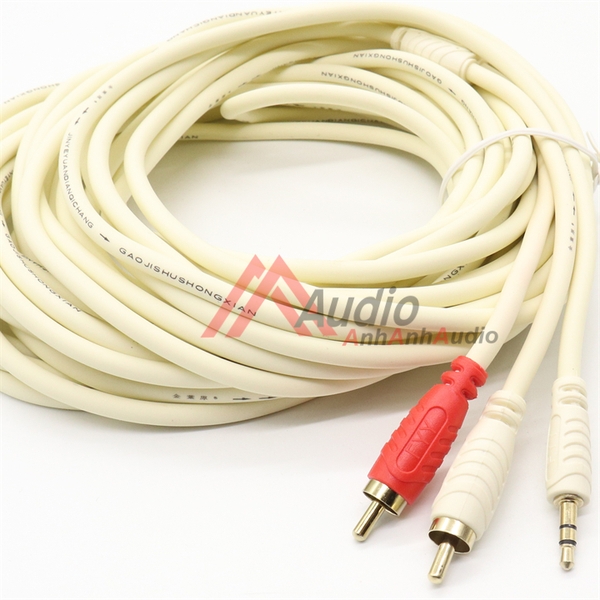Cáp 3.5 ra 2 đầu AV - Dây Trắng Dẻo