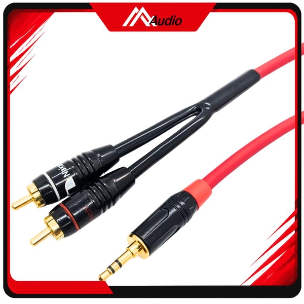 Dây Phát Nhạc 3.5mm ra 2 AV (RCA)