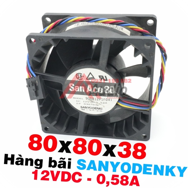 Quạt 12V SanyoDenky Hàng Tháo Máy cao cấp