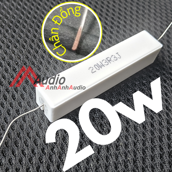 Điện Trở Sứ Râu Tròn Chân Đồng 20W