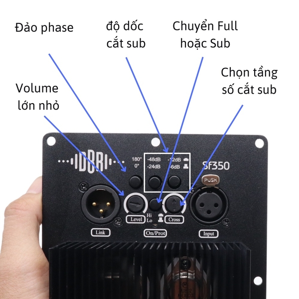 Mạch loa sub điện DBR-SF350 cho bass 40 coil 75 , Giá 01 cái