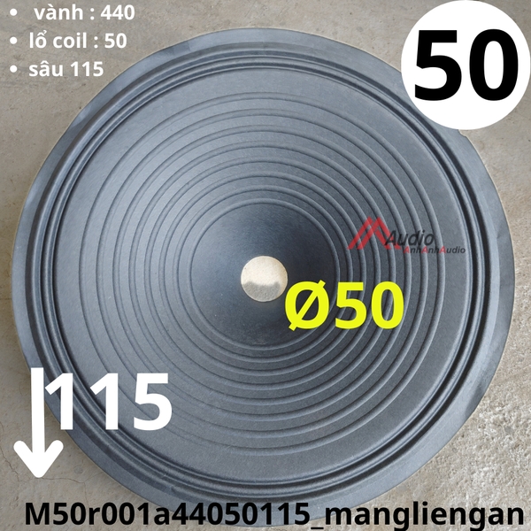 Màng bass 50 lổ coil 50 sâu 115 màng giáy liền gân ( M50r001a44050115_mangliengan ) M017LT