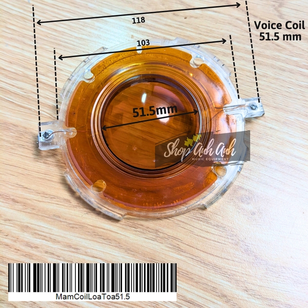 Mâm Coil Loa Nén 51.5mm