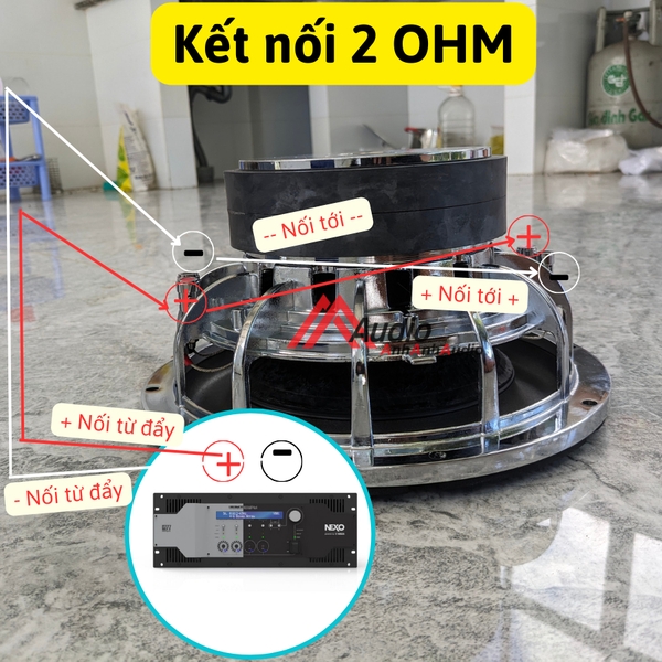 Loa Sub 25 NG1002 Gân cao su Từ 156*40 Coil 60.5 , 2 cầu đánh 2 hoặc 8 ôm