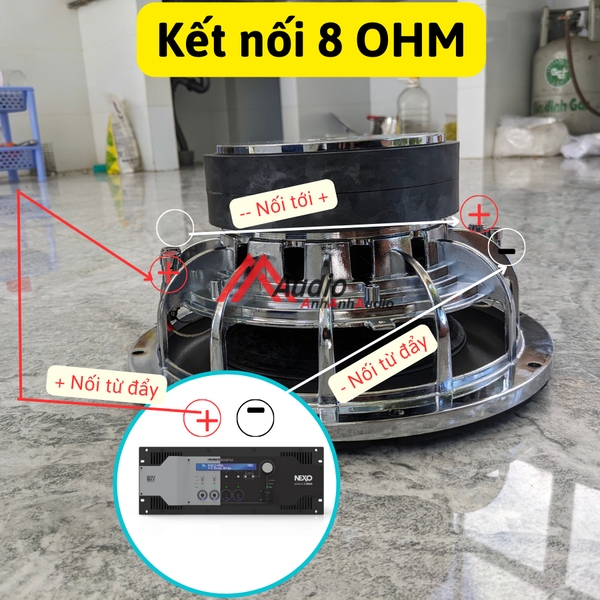 Loa Sub 25 NG1002 Gân cao su Từ 156*40 Coil 60.5 , 2 cầu đánh 2 hoặc 8 ôm