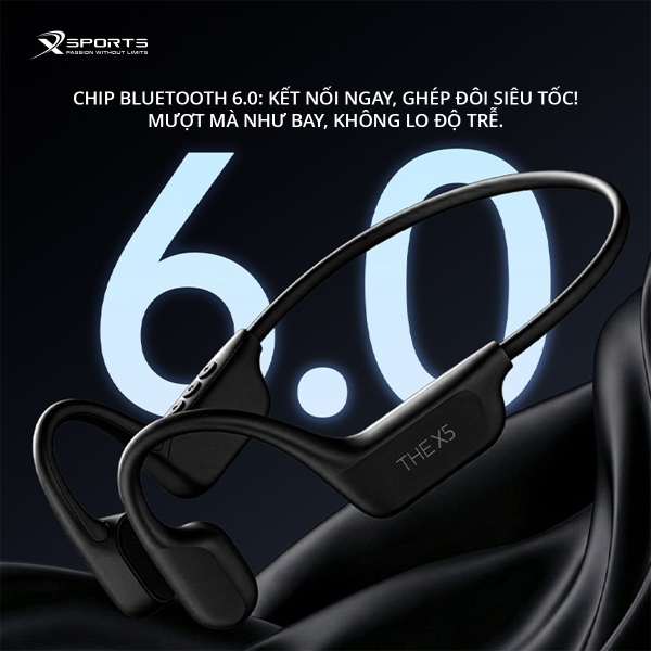 Tai Nghe Thể Thao Truyền Dẫn Qua Xương X-Sports THE X5 – Công Nghệ Bluetooth 6.0, Kháng Nước, Siêu Nhẹ
