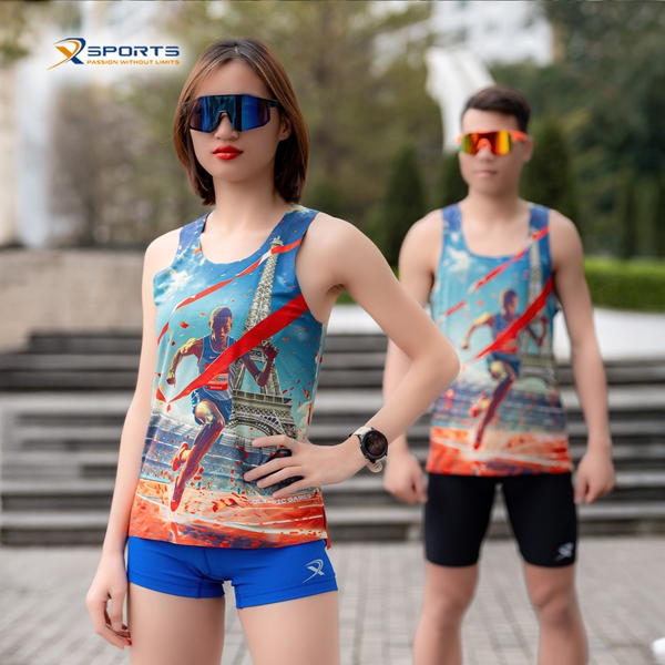 Áo singlet chạy bộ nam nữ Olympic MS355