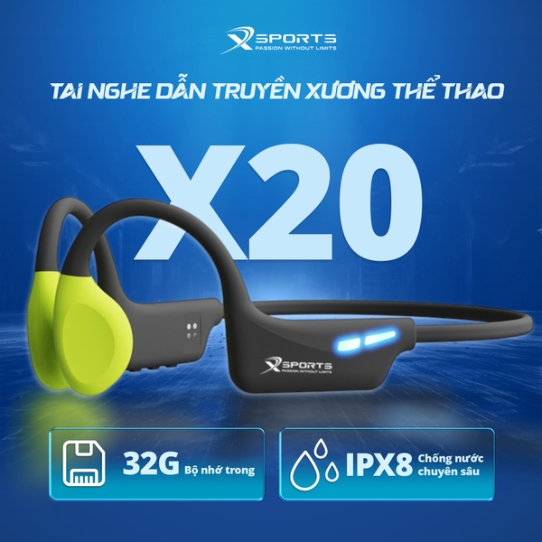 Tai nghe không dây dẫn truyền xương IPX8, dải tần 160HZ-15KHZ H50 Xsports MS270