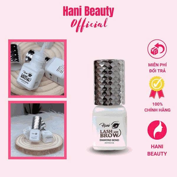 Keo nối mi trong suốt Diamond Bond Hani không cay, phù hợp nối fan sẵn và mi màu.