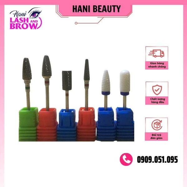 Bộ đầu mài nail chuyên dụng với nhiều kích thước khác nhau