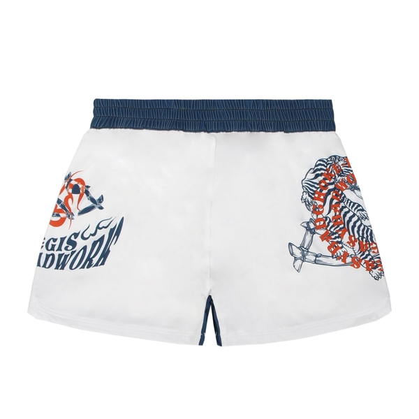 Short Easybadwork White Colab - Fit