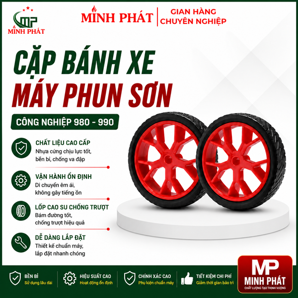 cặp bánh xe máy phun sơn 980 Minh Phát