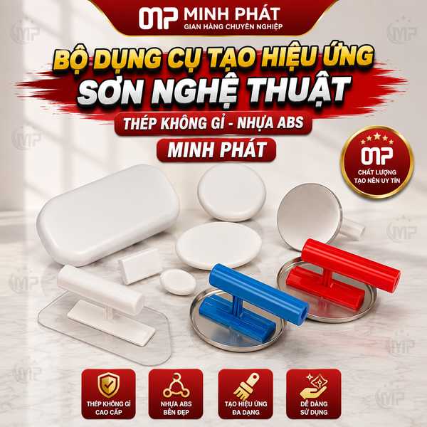 Bộ Dụng Cụ Tạo Hiệu Ứng Sơn Nghệ Thuật Thép Không Gỉ - Nhựa ABS Minh Phát