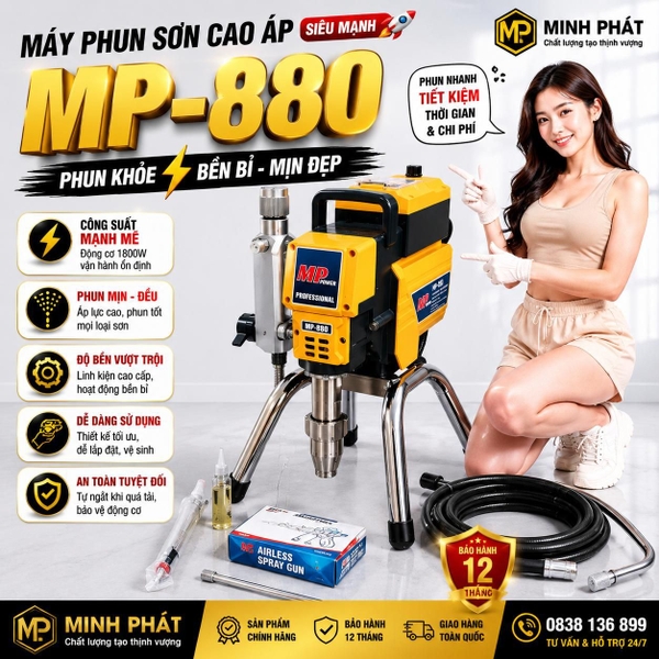 máy phun sơn cao áp MP-880 chính hãng