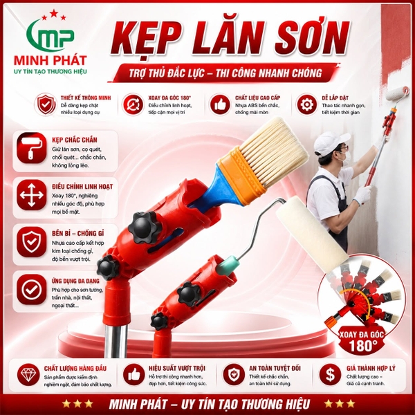 Kẹp đa năng cho cọ lăn sơn Minh Phát