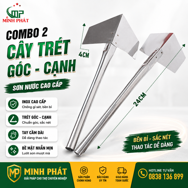 Combo 2 Cây Trét Góc Cạnh Sơn Nước Minh Phát 24cm