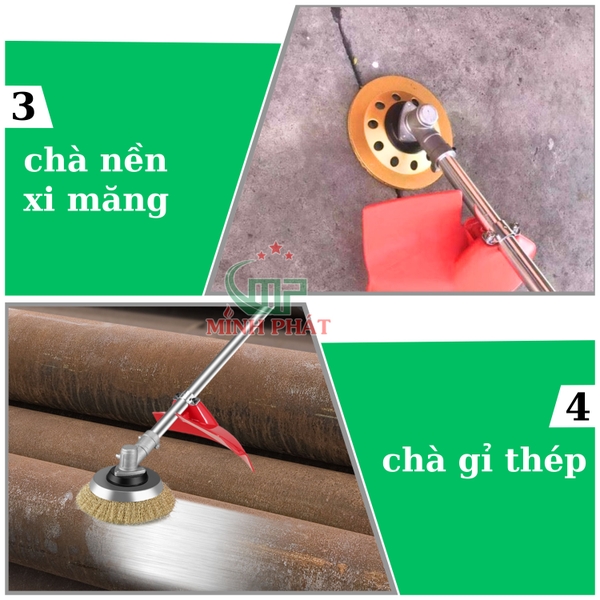 máy mài sàn bê tông cán dài Minh Phát 1200W