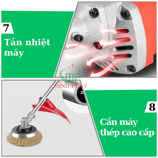 máy mài sàn bê tông cán dài Minh Phát 1200W