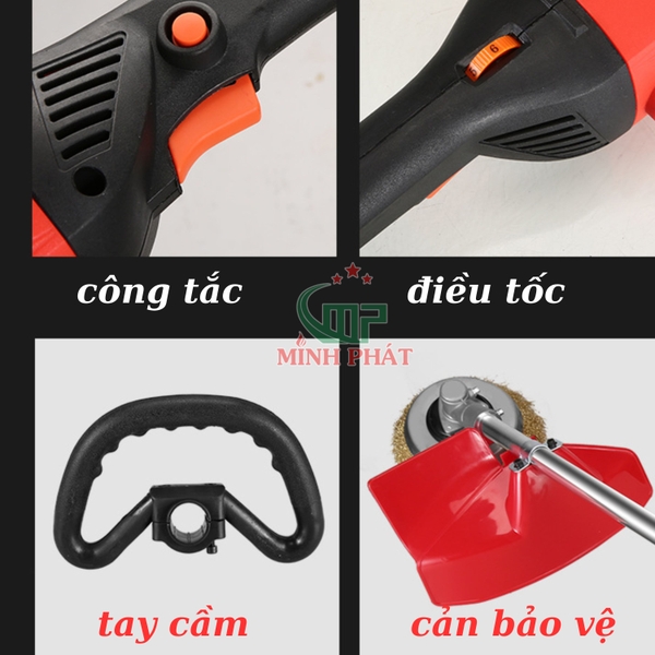 máy mài sàn bê tông cán dài Minh Phát 1200W