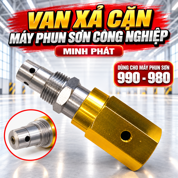 Van Xả Cặn Máy Phun Sơn Công Nghiệp 990 980 Minh Phát