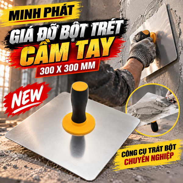 Giá Đỡ Ván Vữa Thạch Cao Bằng Nhôm Có Tay Cầm, Công Cụ Trát Bột Matit 300X300 mm – ảnh 1