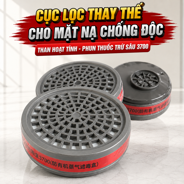 Cục Lọc Thay Thế Cho Mặt Nạ Chống Độc Than Hoạt Tính, Phun Thuốc Trừ Sâu 3700