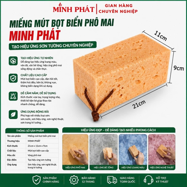 miếng mút bọt biển phô mai Minh Phát