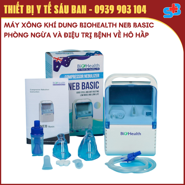 BIOHEALTH NEB BASIC - Máy Xông Khí Dung Điều Trị Bệnh Đường Hô Hấp ...