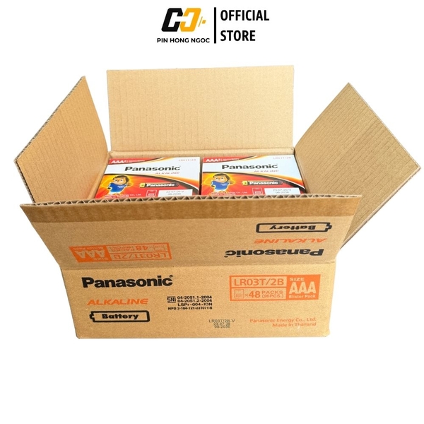 Pin Panasonic AAA Alkaline LR03T/2B 1.5V – Thùng 96 Viên Chính Hãng