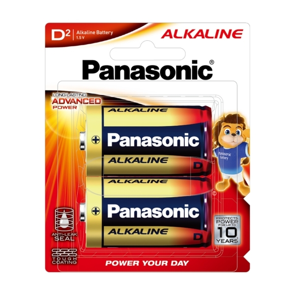 Pin Đại Panasonic Alkaline cỡ D 1,5V LR20T/2B - Vỉ 2 viên