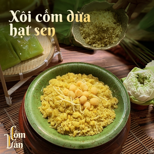 XÔI CỐM DỪA HẠT SEN 500g