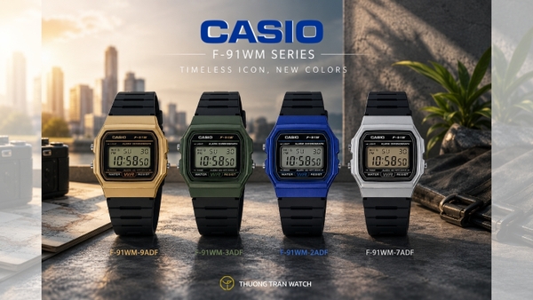 Đồng Hồ Nam Casio F-91WM: Khám Phá 4 Phiên Bản F-91WM-9ADF, 3ADF, 2ADF và 7ADF