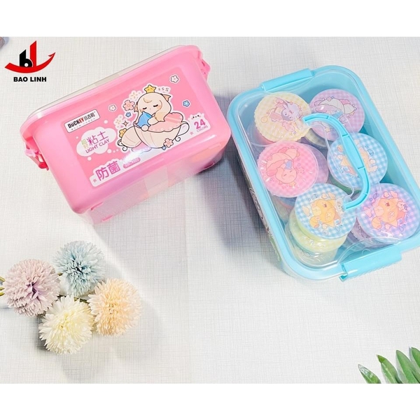 Đất nặn siêu nhẹ DUCKEY - Bộ đất nặn XJY-9302 24 màu sắc - Tặng kèm phụ kiện - Đảm bảo chất lượng theo ISO9000