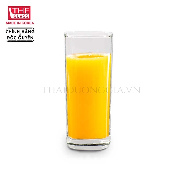 Bộ ly, cốc thủy tinh 6 chiếc  tinh cao vuông miệng 355ml Hàn Quốc The Glass-B144