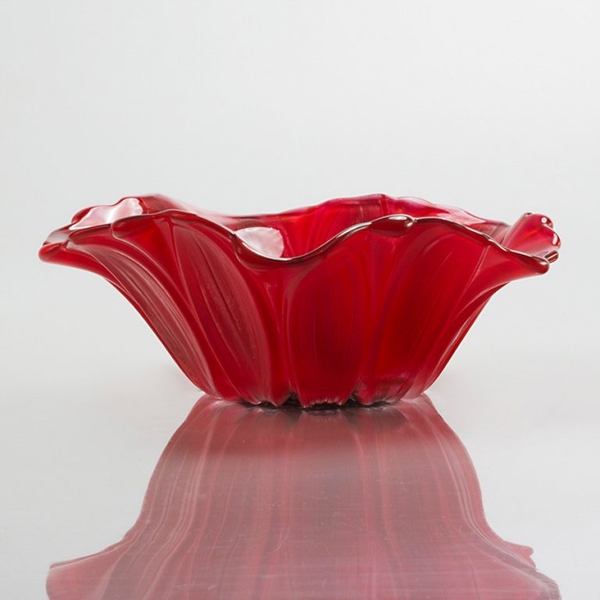 Bát thủy tinh màu đỏ thả hoa, đựng hoa quả Walther-Glas: Susanna Red Black