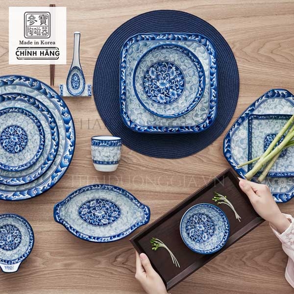 Bát ăn cơm cao 11,5cm sứ hoa văn cao cấp Hàn Quốc Sambo MD-019