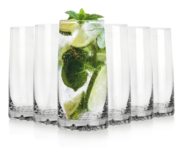 Bộ 6 cốc cao uống nước, sinh tố, cocktail 350ml sản xuất tại Ba Lan FJORD Krosno-898902