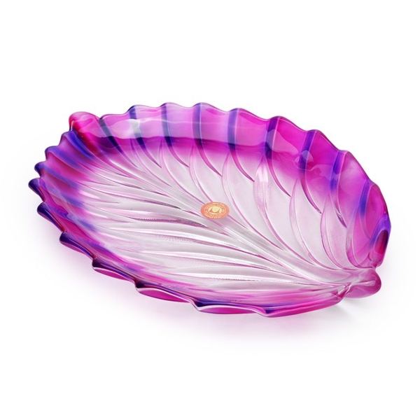 Đĩa thủy tinh màu tím 40,5cm thả hoa, đựng hoa quả Walther-Glas: Barca Violet-1400073