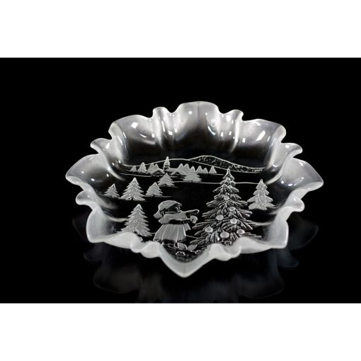 Đĩa hình cô bé trang trí cây thông Noel màu trắng 25cm Walther-Glas: Silent Night Satin-1205022