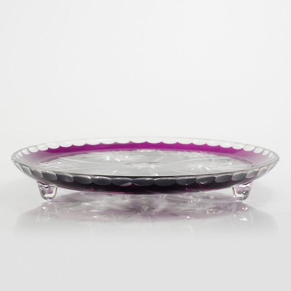 Đĩa pha lê không chì các màu bé 18cm Ba Lan Irena – Pinwheel