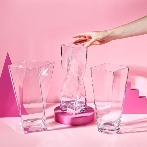 Bình hoa pha lê CASUAL dáng xoay cao 28cm Ba Lan Krosno – 868325