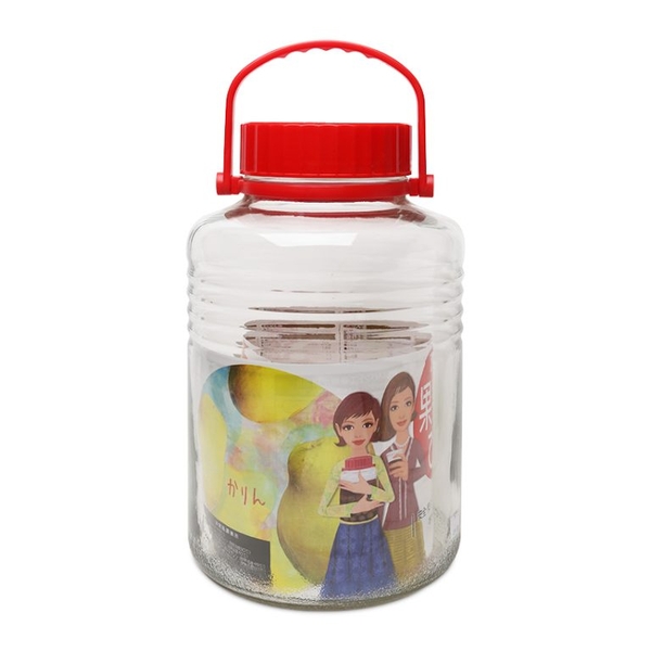 Lọ, bình thủy tinh 3L, 4L, 5L, 8L ngâm, đựng thực phẩm nắp đỏ 2 lớp Nhật Bản Aderia