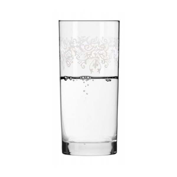 Bộ ly, cốc thủy tinh 6 chiếc cao cấp khảm hoa văn dáng cao 350ml Ba Lan Krosno-786087