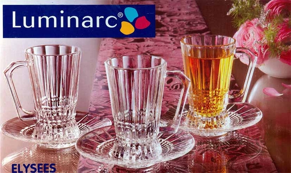 Bộ 6 tách thủy tinh 85ml Luminarc-Elysees